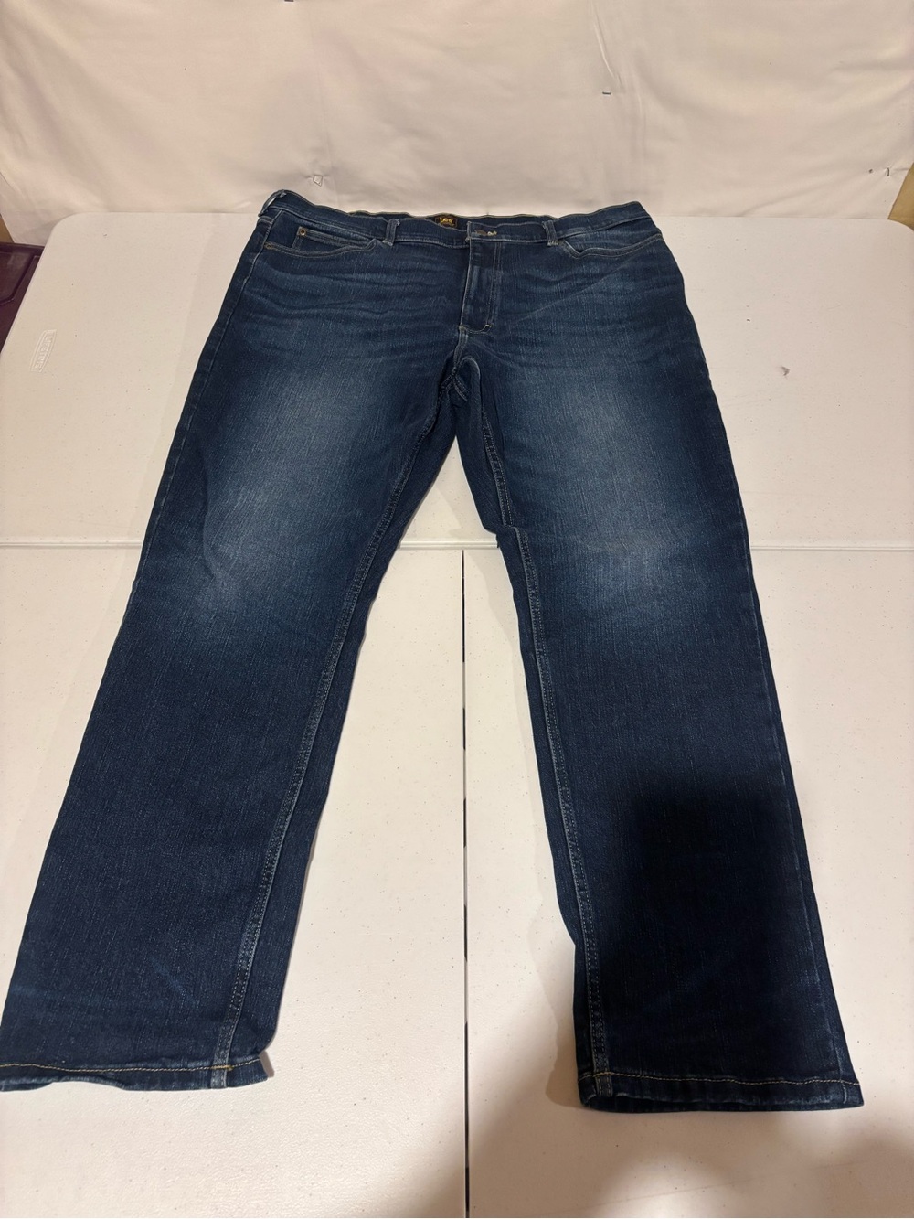 Lee Heritage Men’s Size 40x32 Relaxed Fit Straight Leg Blue Denim Jeans